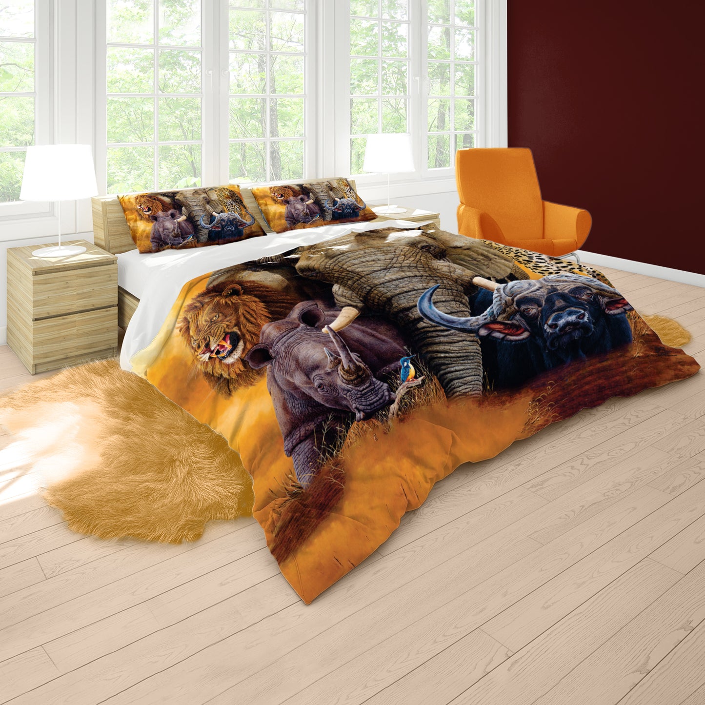 Big Five Duvet Cover Set by Delene Lambert