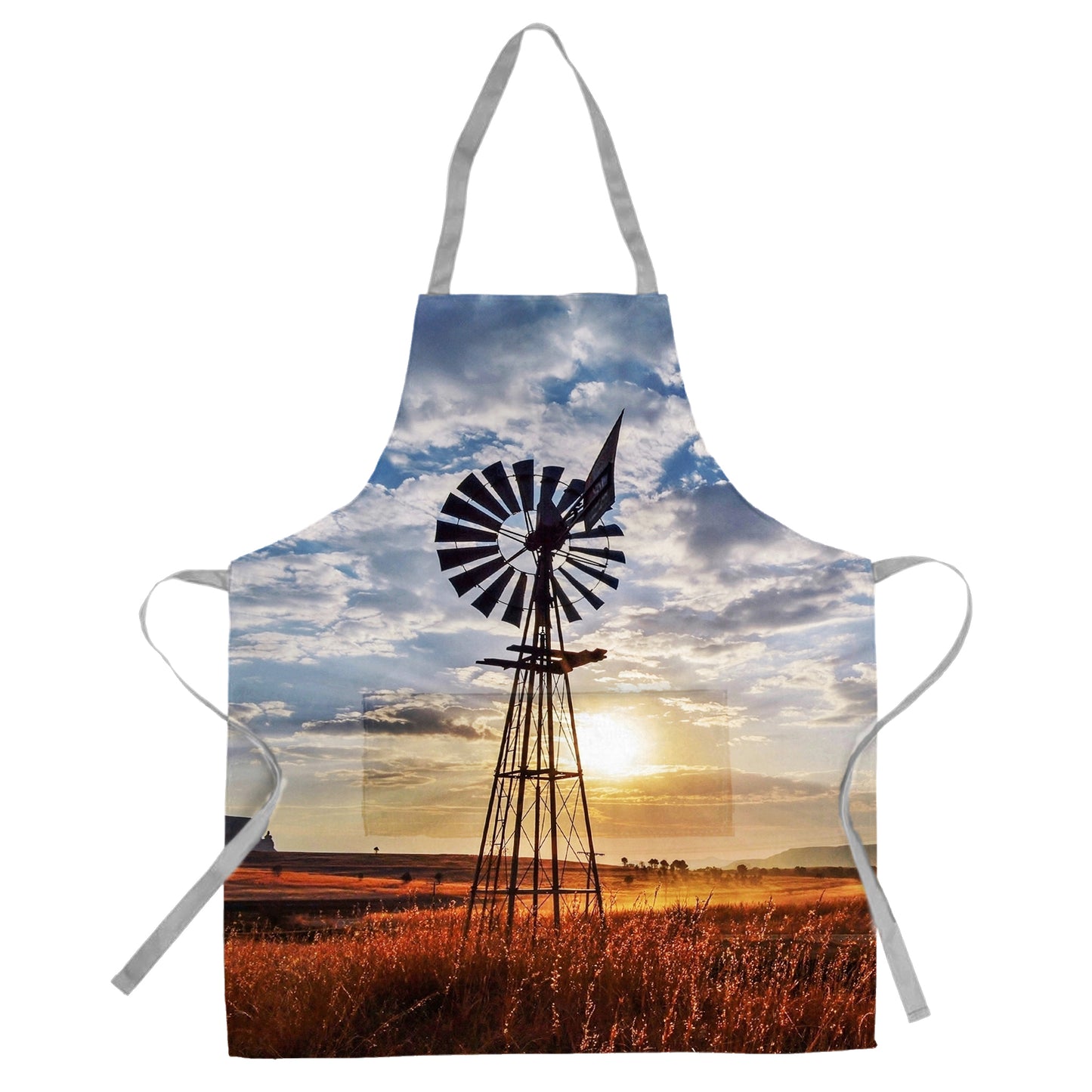 Windmill Sunrise Medium Length Apron By Mark Van Vuuren