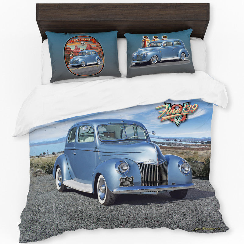 1939 Rod Sedan Duvet Cover Set by Larry Grossman