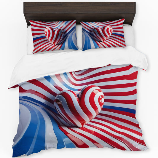 3D Heart Duvet Cover Set