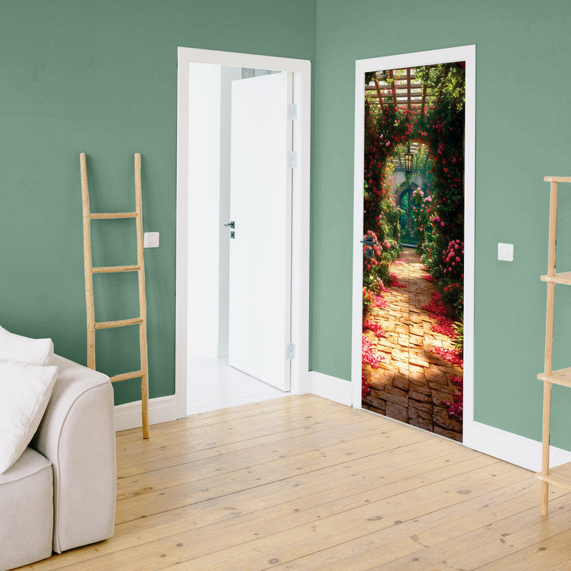 A Walk in the Garden Door Decoupage
