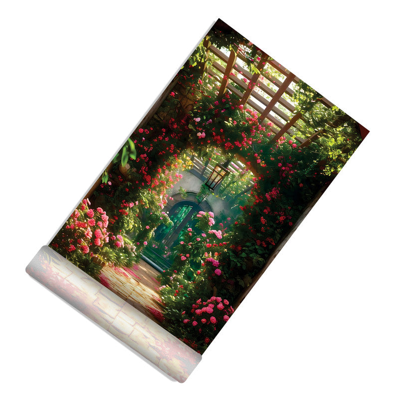 A Walk in the Garden Door Decoupage
