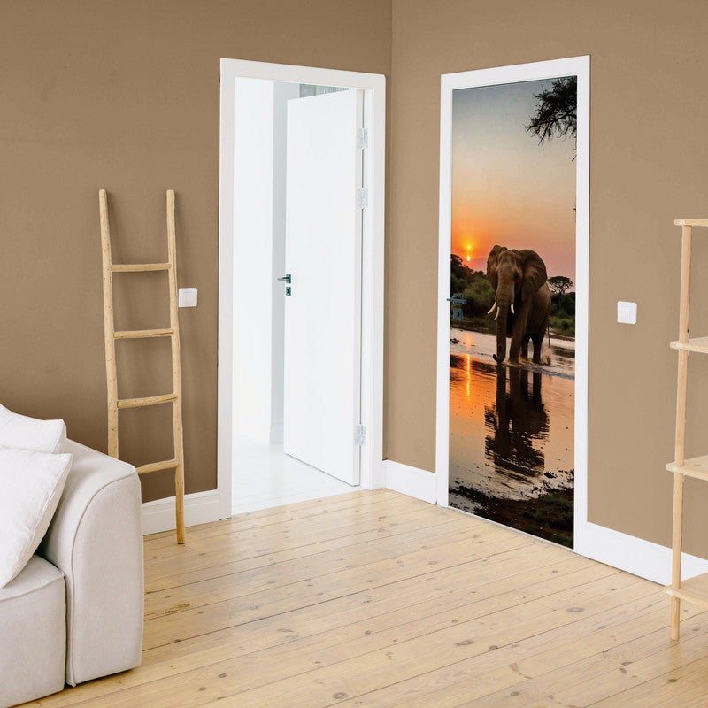 A Walk in the River Door Decoupage