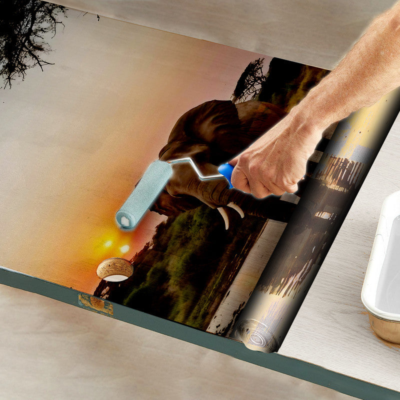 A Walk in the River Door Decoupage