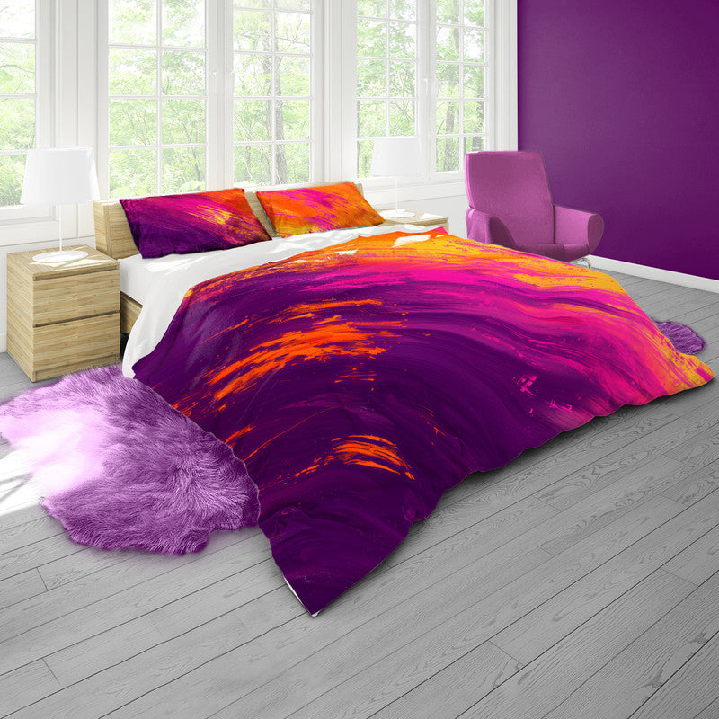 Abstract Fiery Strokes Duvet Cover Set by Wikus Schalkwyk