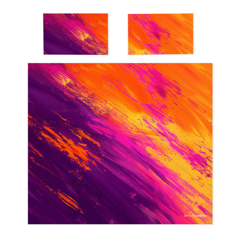 Abstract Fiery Strokes Duvet Cover Set by Wikus Schalkwyk