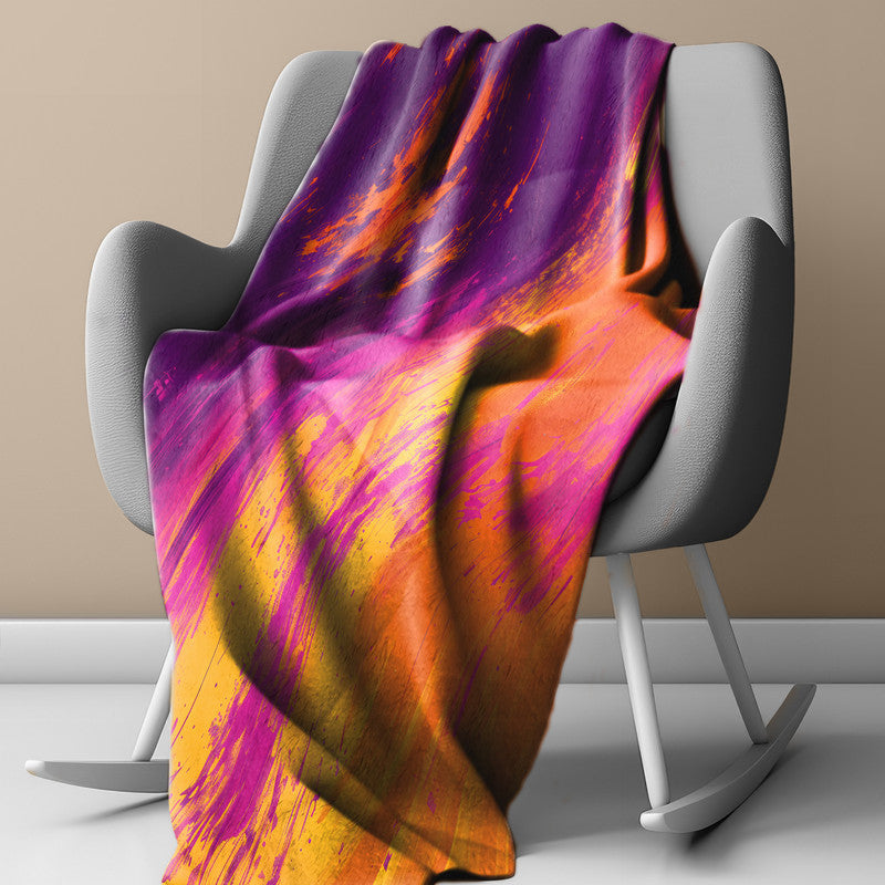Abstract Fiery Strokes Light Weight Fleece by Wikus Schalkwyk