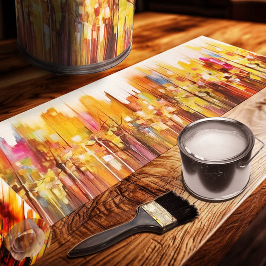 Abstract Forest Decoupage Drum Cover