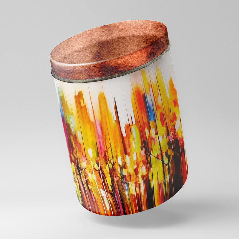 Abstract Forest Decoupage Drum Cover