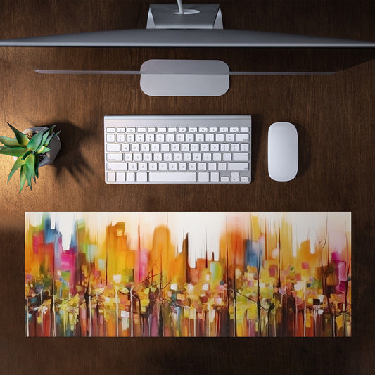 Abstract Forest Large Desk Pad