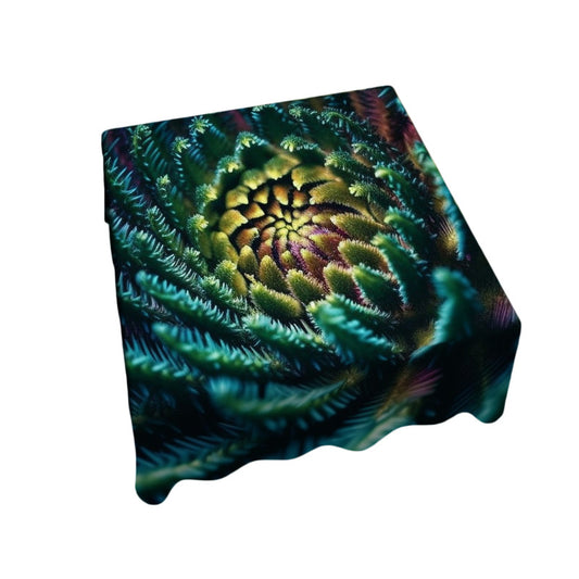 Abstract Fractal Spiral Square Tablecloth