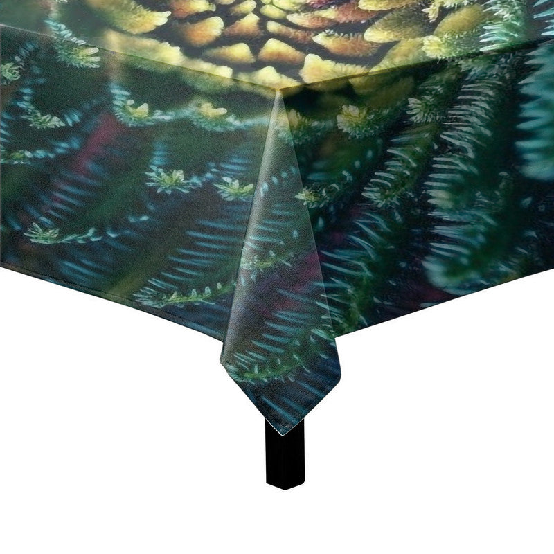 Abstract Fractal Spiral Square Tablecloth