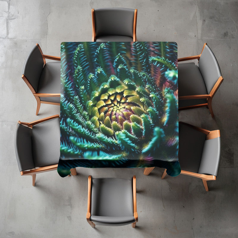 Abstract Fractal Spiral Square Tablecloth