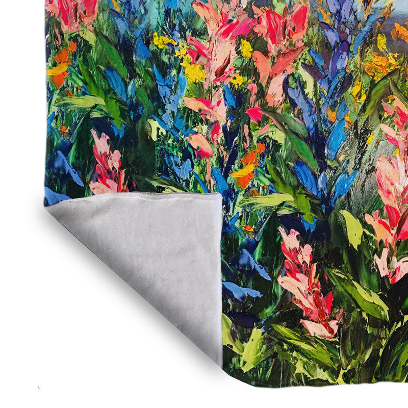Abstract Fynbos Light Weigt Fleece Blanket By Juanette Menderoi
