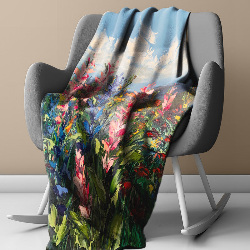 Abstract Fynbos Light Weigt Fleece Blanket By Juanette Menderoi