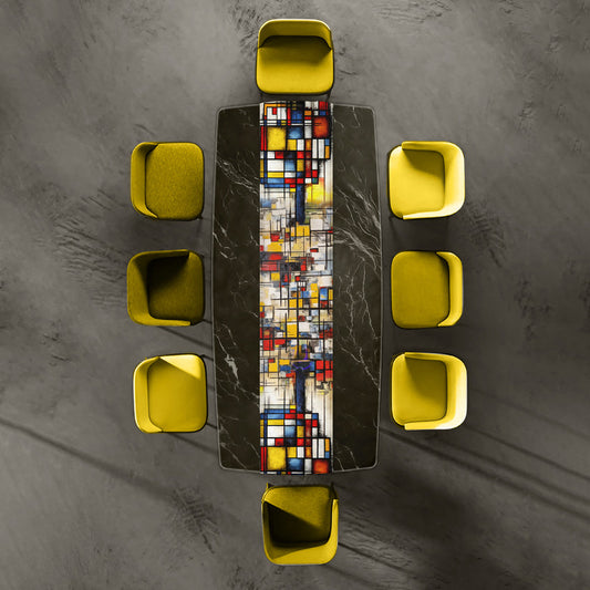 Abstract Geometry Table Runner
