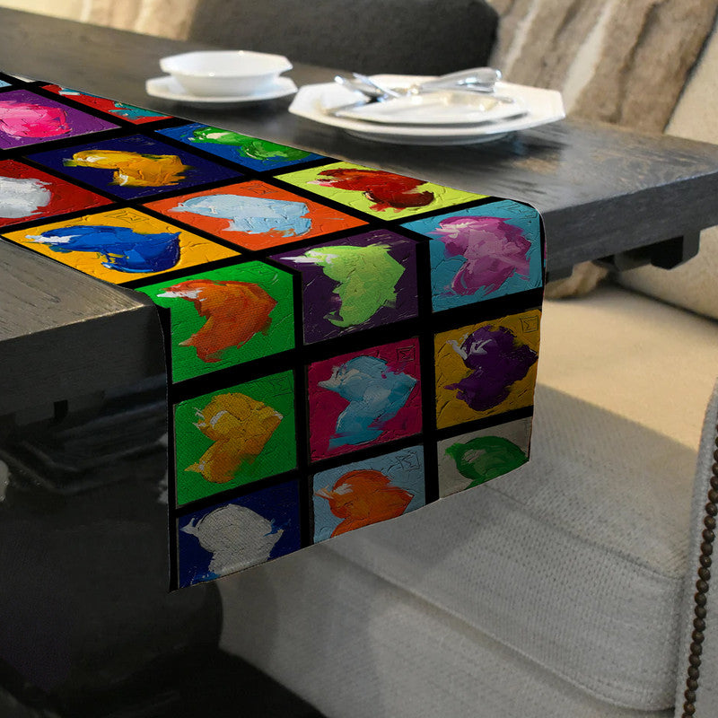 Abstract Hearts Table Runner by Juanette Menderoi
