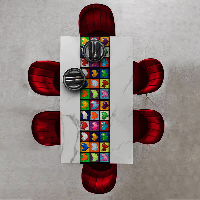 Abstract Hearts Table Runner by Juanette Menderoi