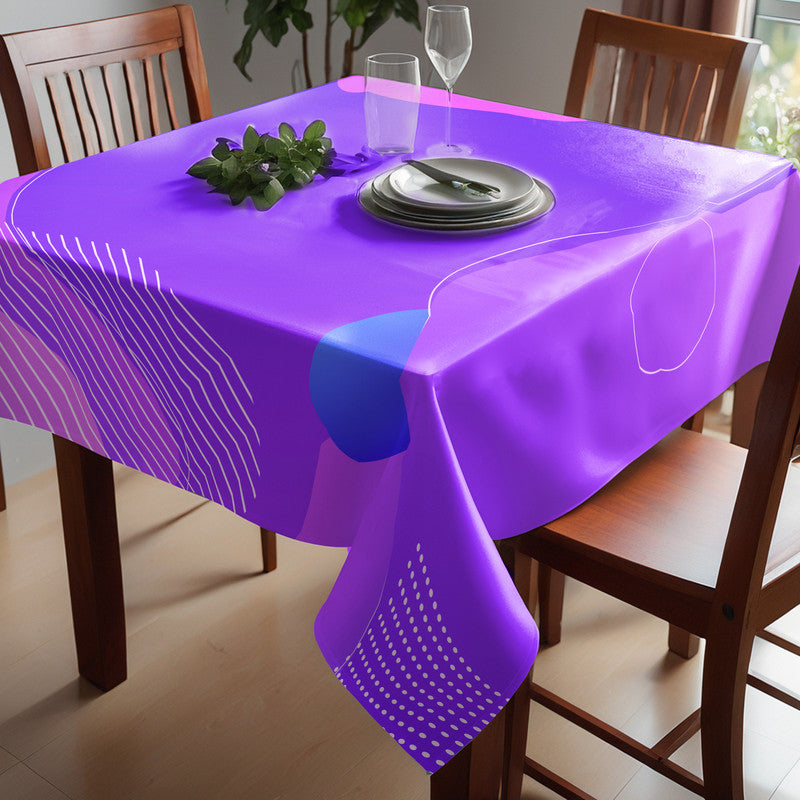 Abstract Lilac Shapes Square Tablecloth