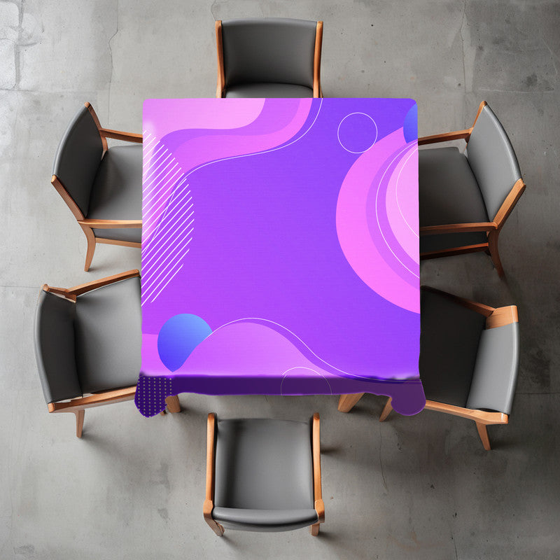Abstract Lilac Shapes Square Tablecloth
