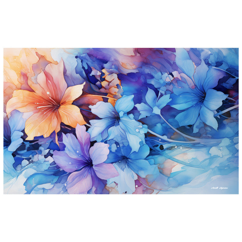 Abstract Lilies Rectangle Tablecloth