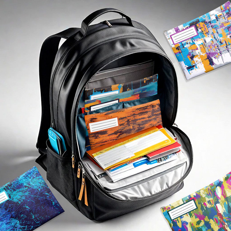 Abstract Painting Subject Savvy Book Bags Set Of 6