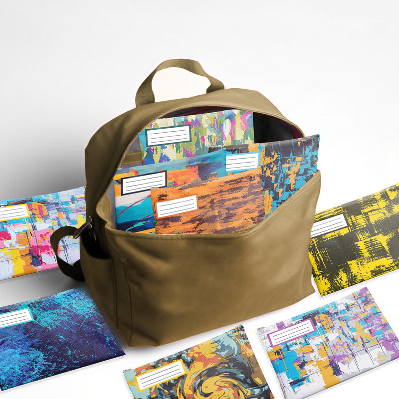 Abstract Painting Subject Savvy Book Bags Set of 9