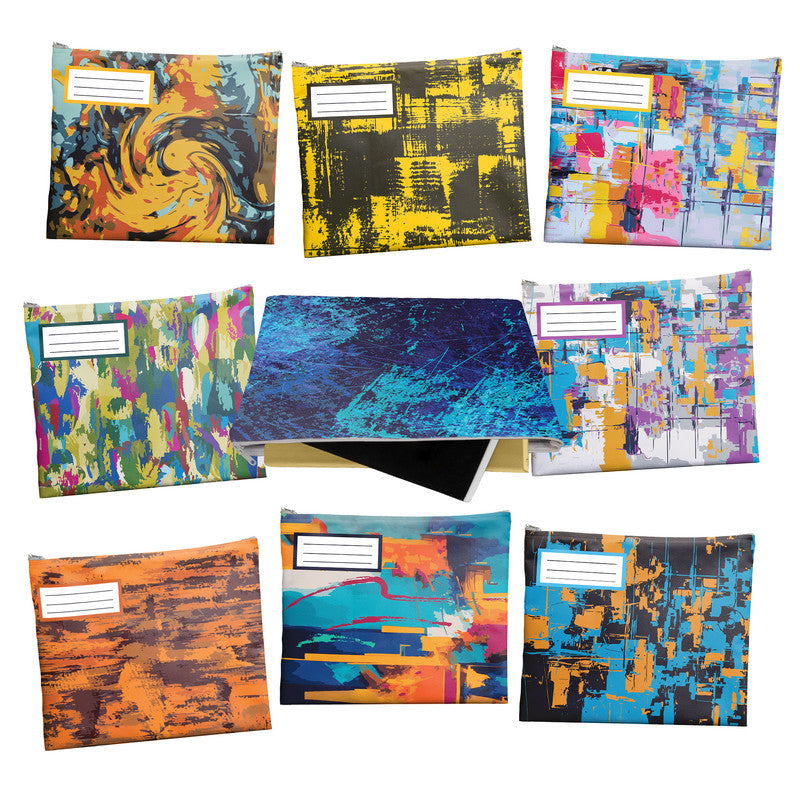 Abstract Painting Subject Savvy Book Bags Set of 9