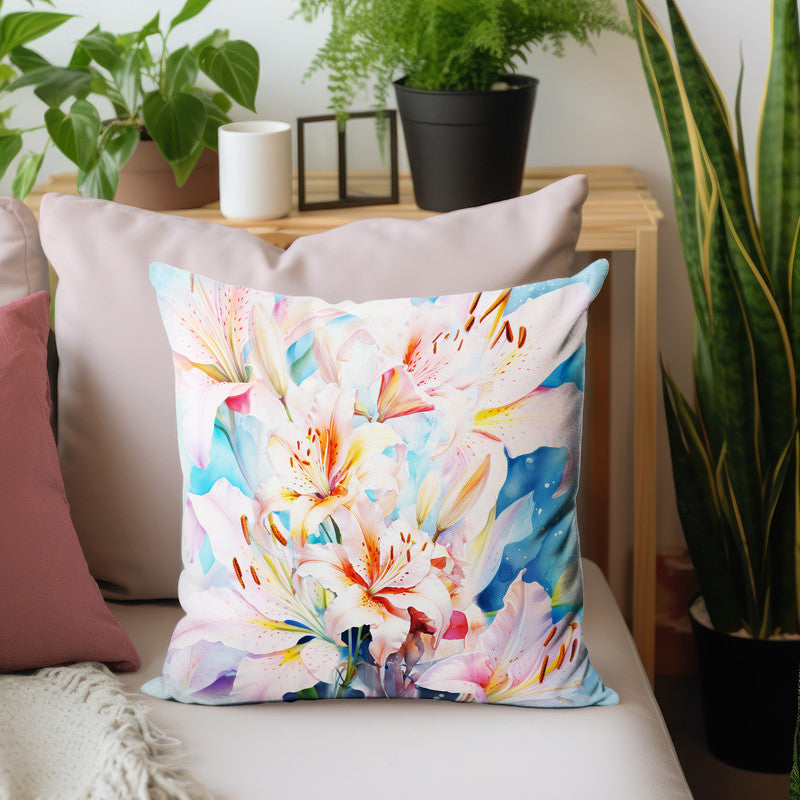 Abstract Pink Lilies Luxury Scatter