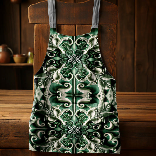 Abstract Porcelain Medium Length Apron