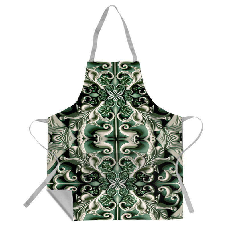 Abstract Porcelain Medium Length Apron