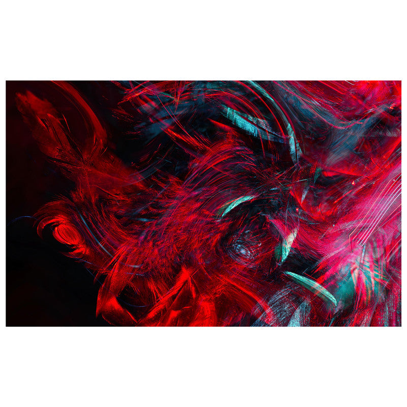 Abstract Red Waves Rectangle Tablecloth