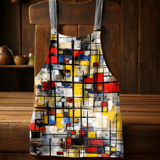 Abstract Square Medium Length Apron