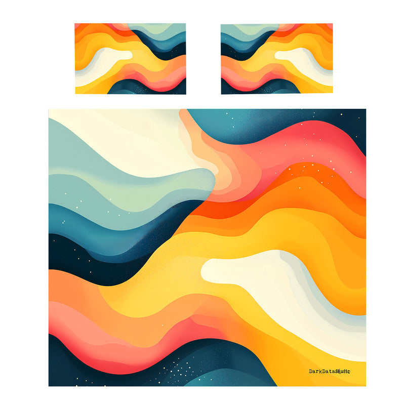 Abstract Sunset Hues Duvet Cover Set by Wikus Schalkwyk
