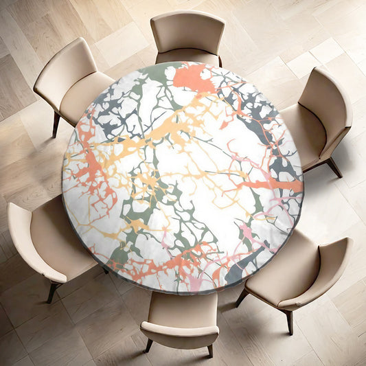 Abstract Veins Round Tablecloth