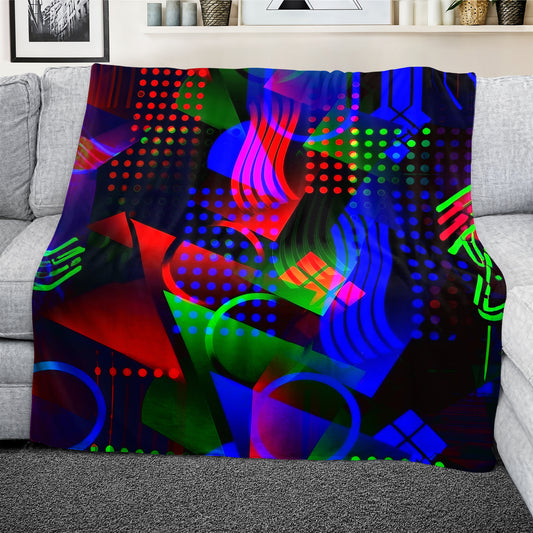 Abstract Aurora Flow Light Weight Fleece Blanket