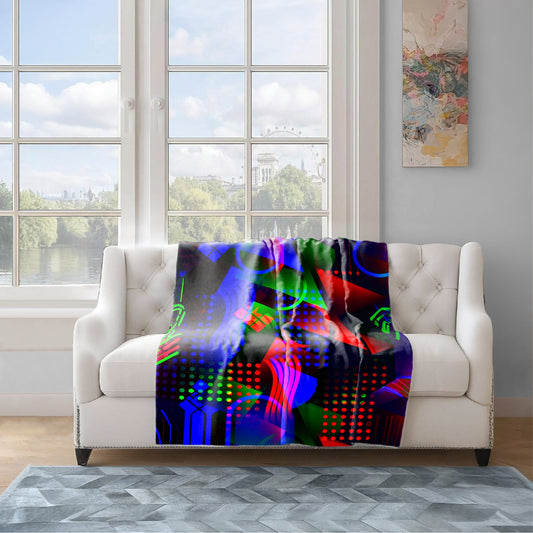 Abstract Aurora Flow Light Weight Fleece Blanket