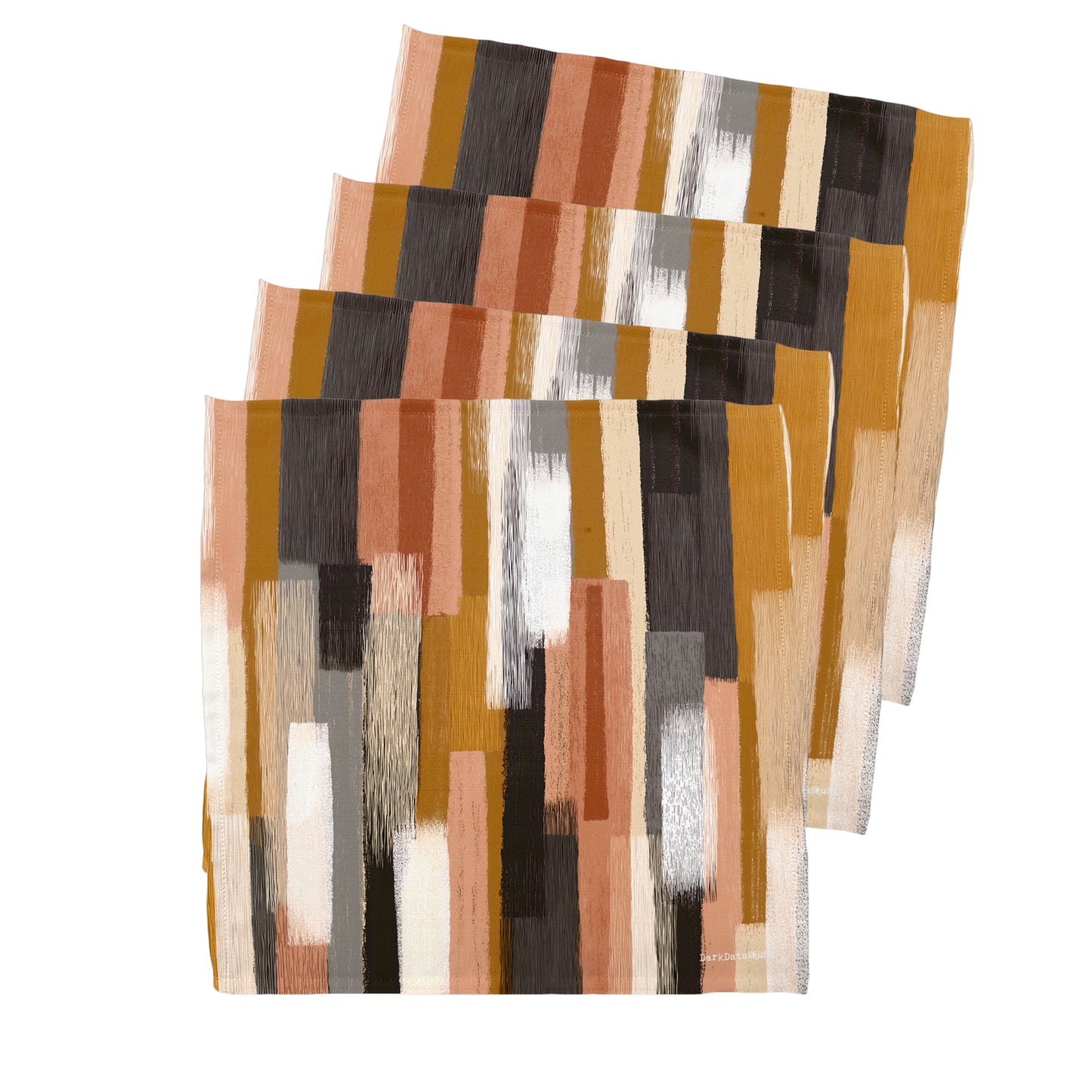 Abstract Blocks & Stripes Napkins by Wikus Schalkwyk