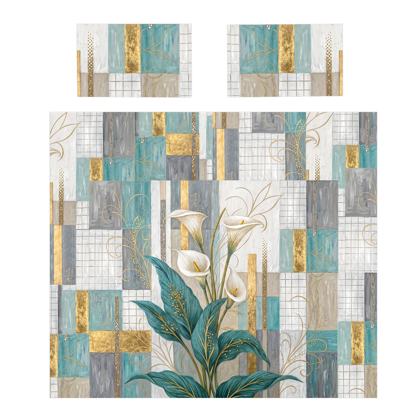 Abstract Calla Lily Duvet Cover Set