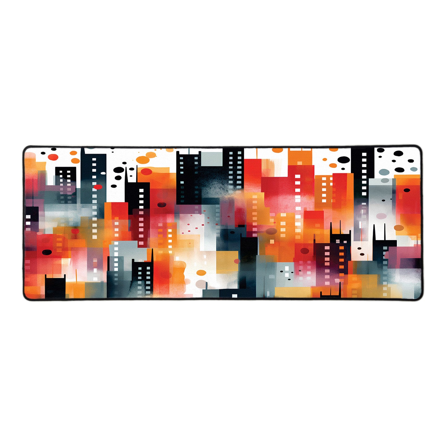 Abstract City Scape Large Desk Pad