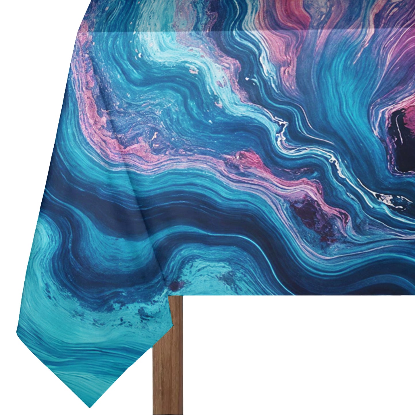 Abstract Colour Wave Rectangle Tablecloth