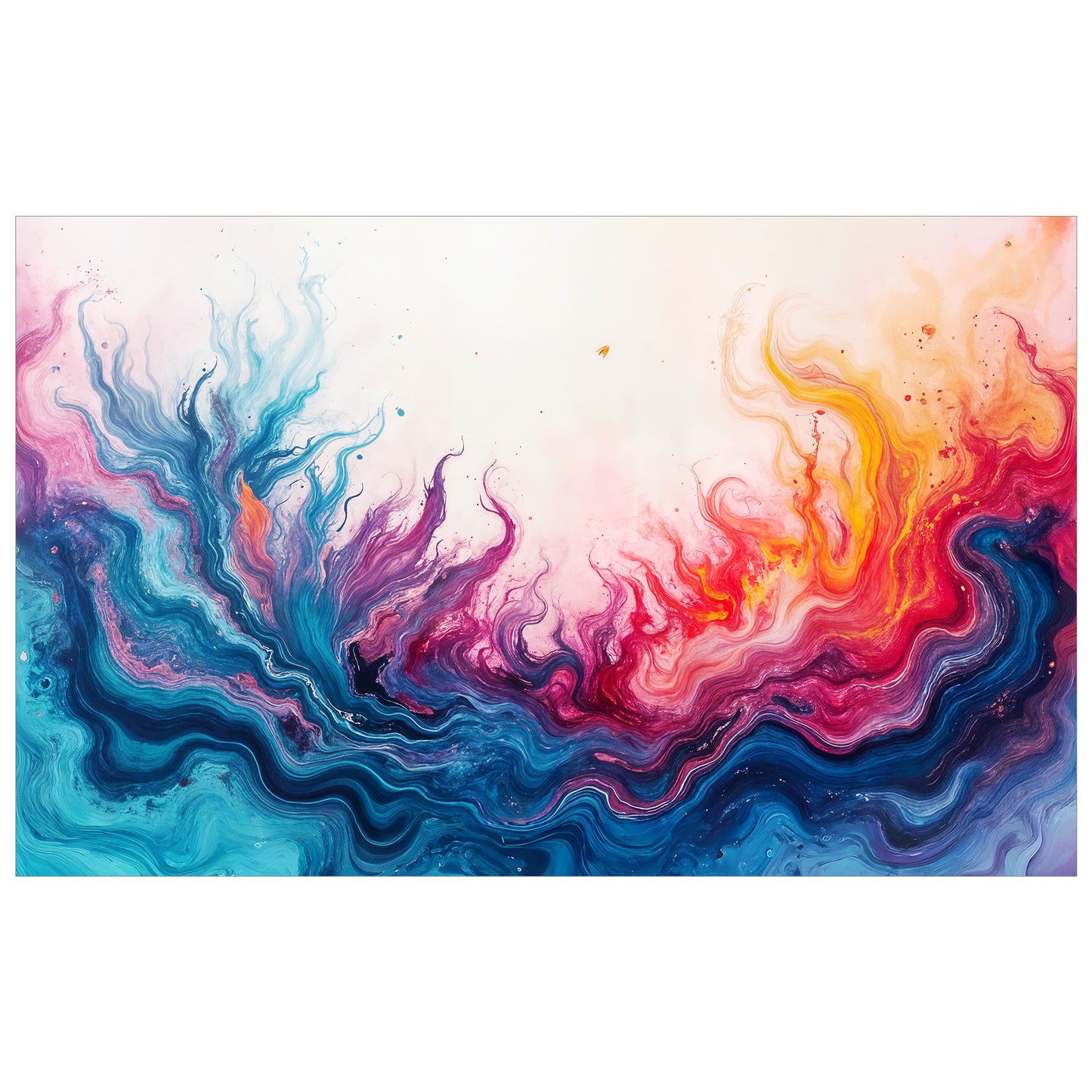 Abstract Colour Wave Rectangle Tablecloth