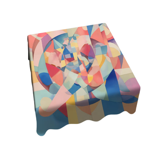 Abstract Cubism Square Tablecloth
