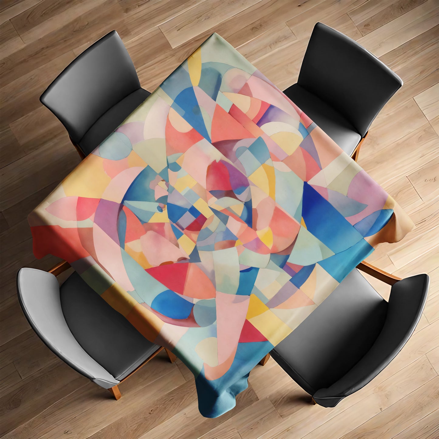 Abstract Cubism Square Tablecloth