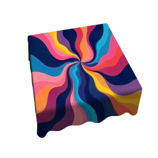 Abstract Flowing Colours Square Tablecloth