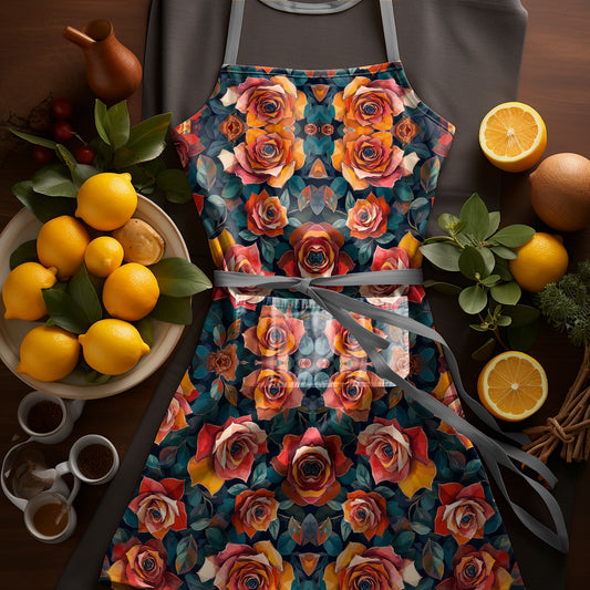 Abstract Roses Apron