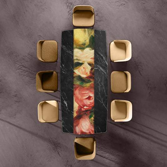 Abstract Painted Flowers Table Runner By Mark van Vuuren