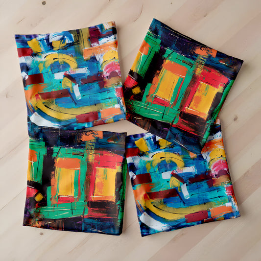 Abstract Paintings Luxury Scatter Covers (Set of 4)