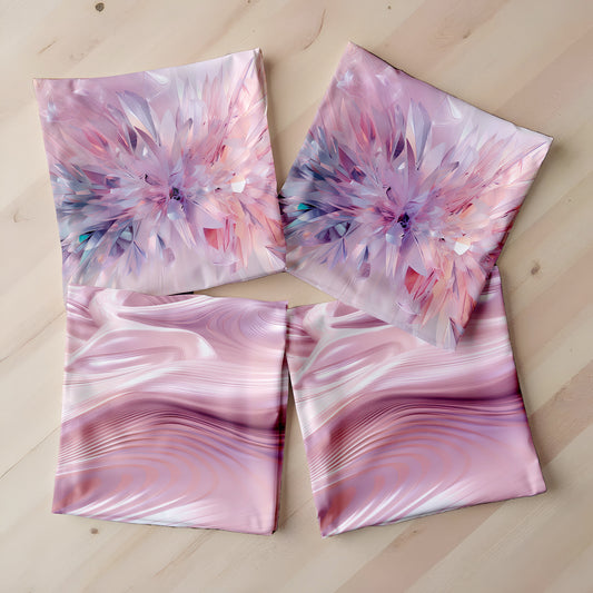 Abstract Pink Waves Luxury Scatter Covers (Set of 4)