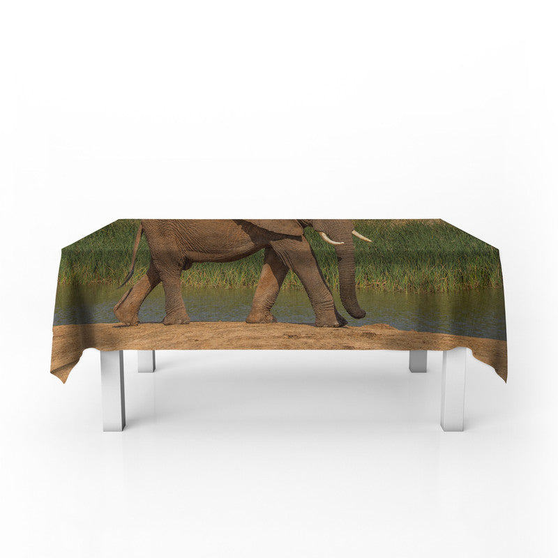 Addo Elephant Loxodonta By Fanie Heymans Rectangle Tablecloth